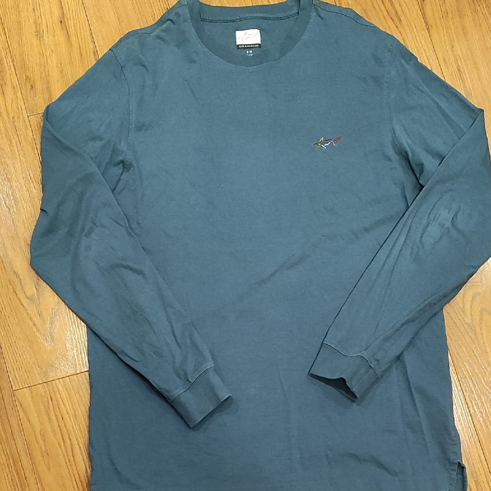 Greg Norman Collection Long-Sleeve Crewneck Shirt - Teal